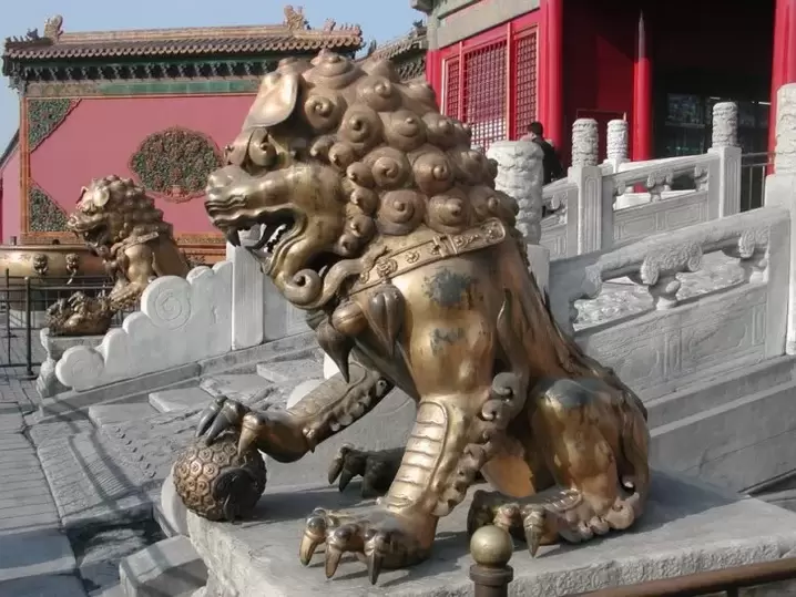 amuleto de buena suerte, león guardián imperial